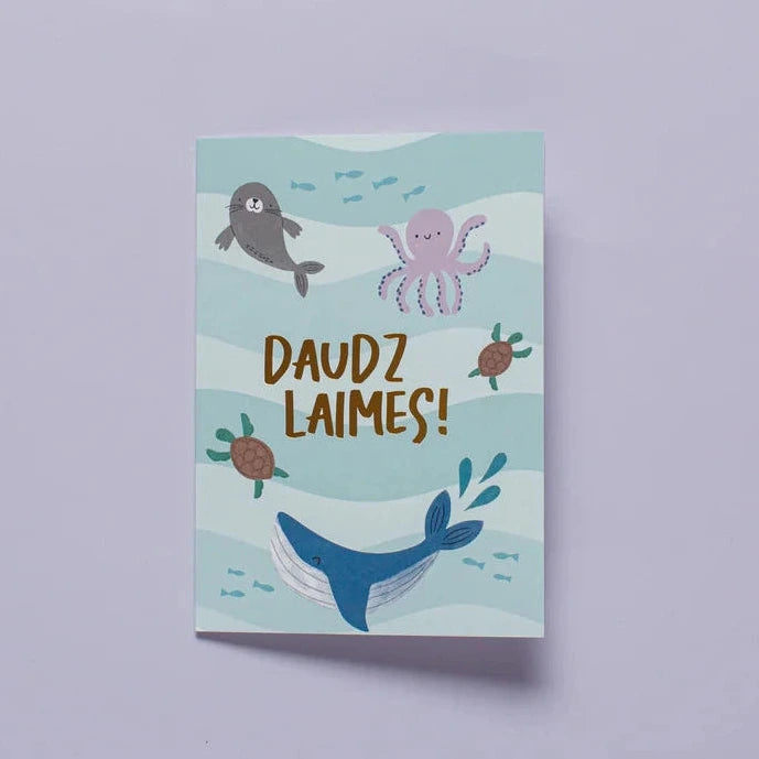 Apsveikuma kartīte Daudz laimes - Ocean, Tu Tu Family x Manilla