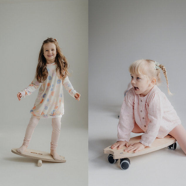 Mazais Sērfotājs koka sērfa dēlis - Wood Rider Board 2 in 1, Oplay