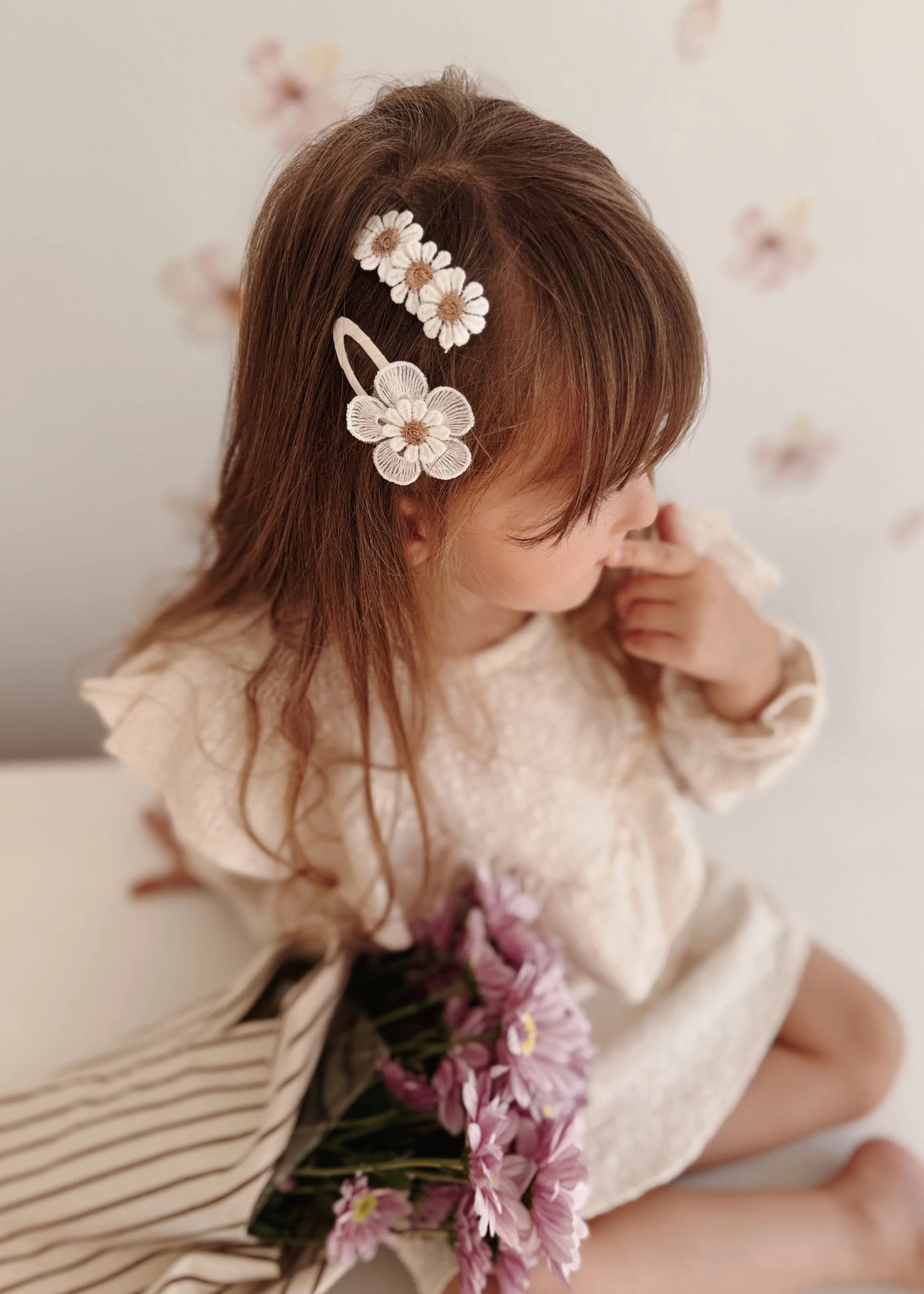 Matu sprādzes Margrietiņas, Blossom Spring Hair Clips Daisy, Mrs.Ertha, ER1423