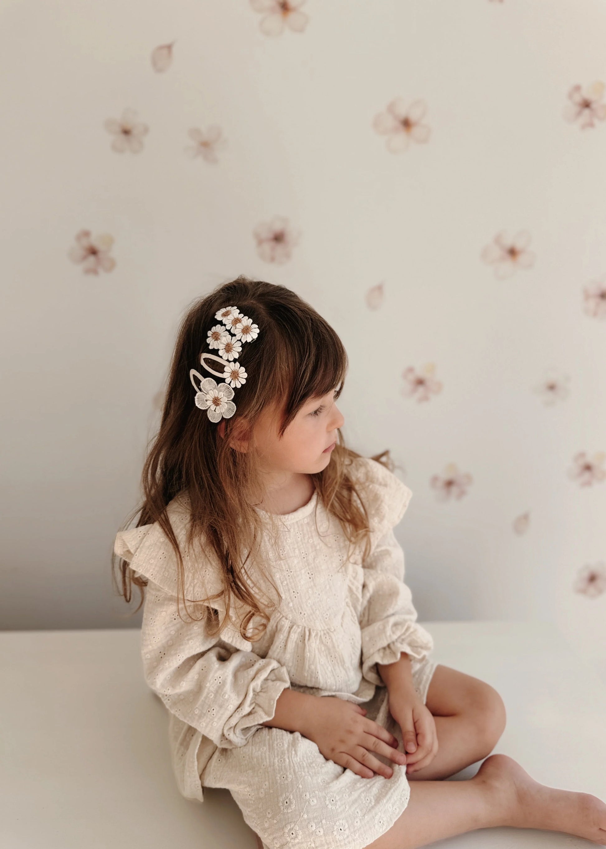 Matu sprādzes Margrietiņas, Blossom Spring Hair Clips Daisy, Mrs.Ertha, ER1423