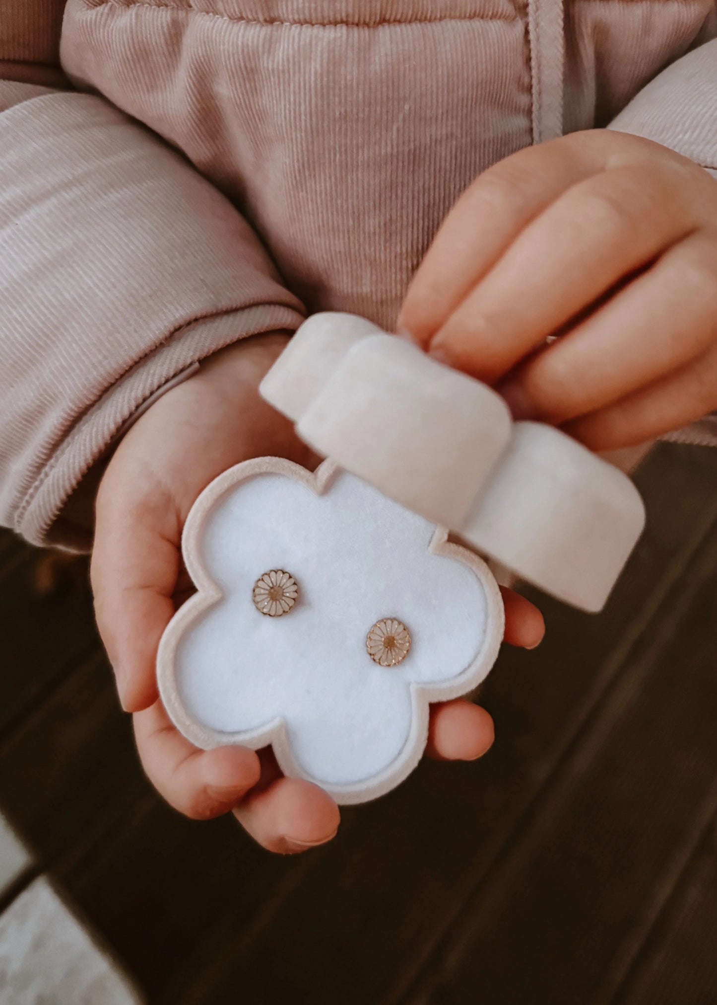 Rotaslietu samta dāvanu kastīte Mini Daisy Jewellery Gift Box, Mrs Ertha, ER1404