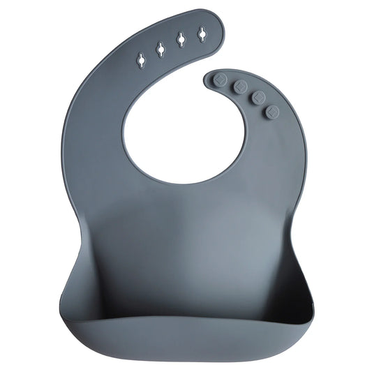 Silikona lacīte, Silicone Baby Bib Tradewinds, zila, Mushie