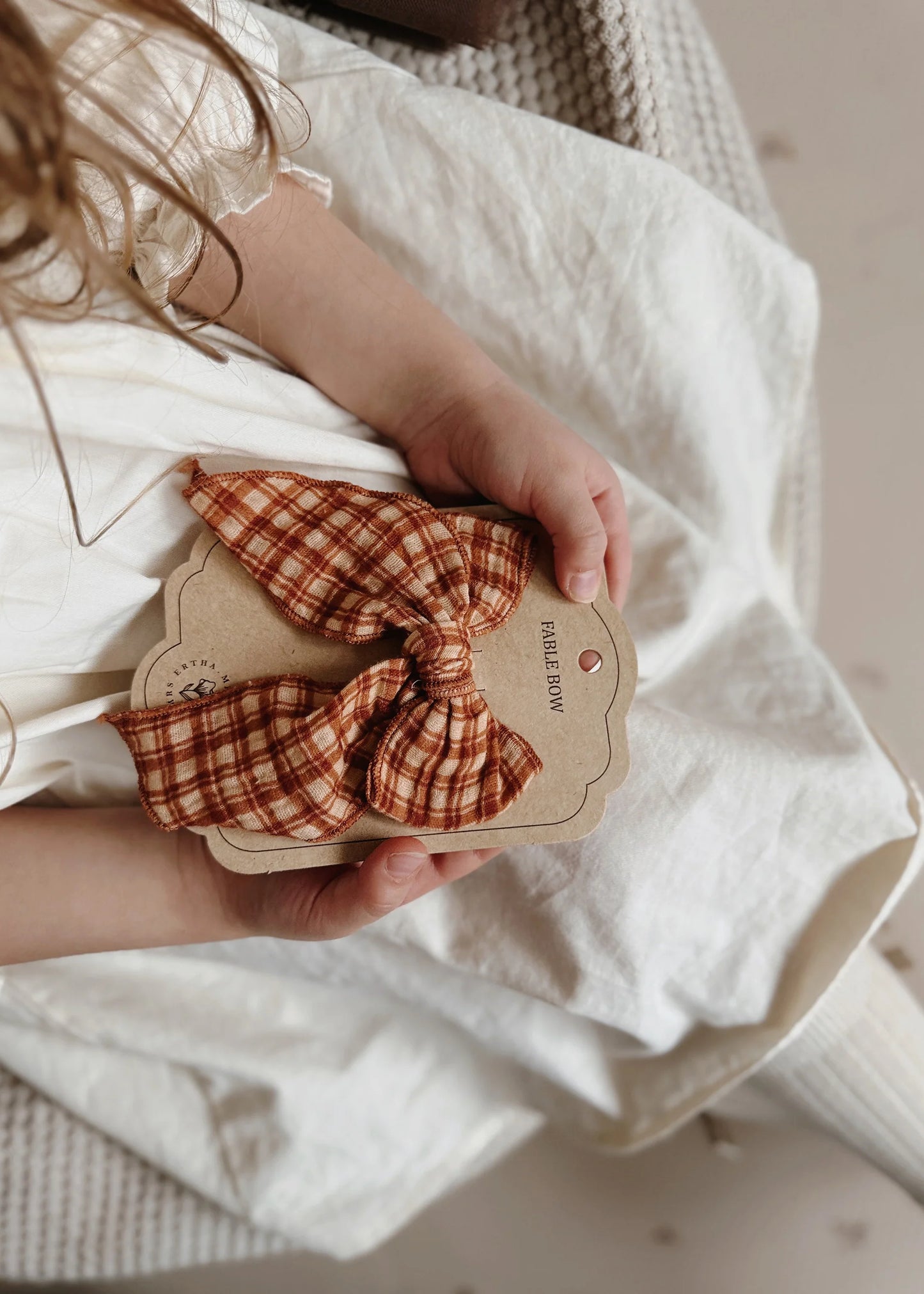 Matu Bante Honey Plaid, Fable Bow Clip, Mrs.Ertha