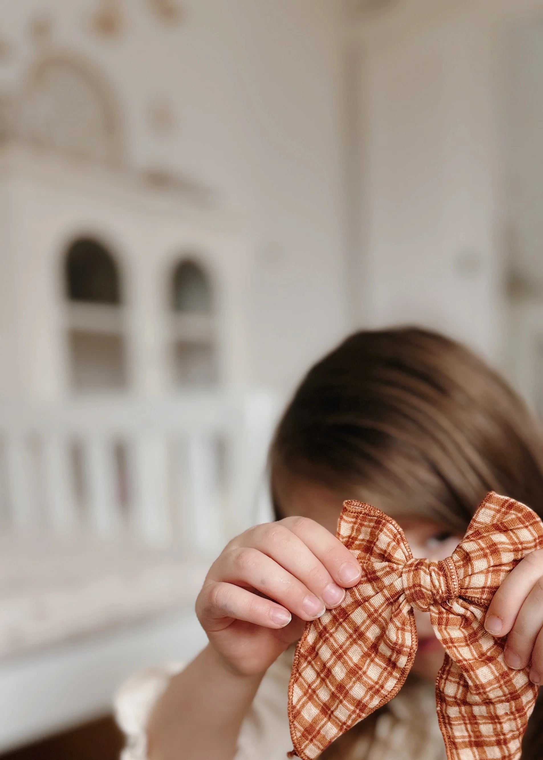 Matu Bante Honey Plaid, Fable Bow Clip, Mrs.Ertha