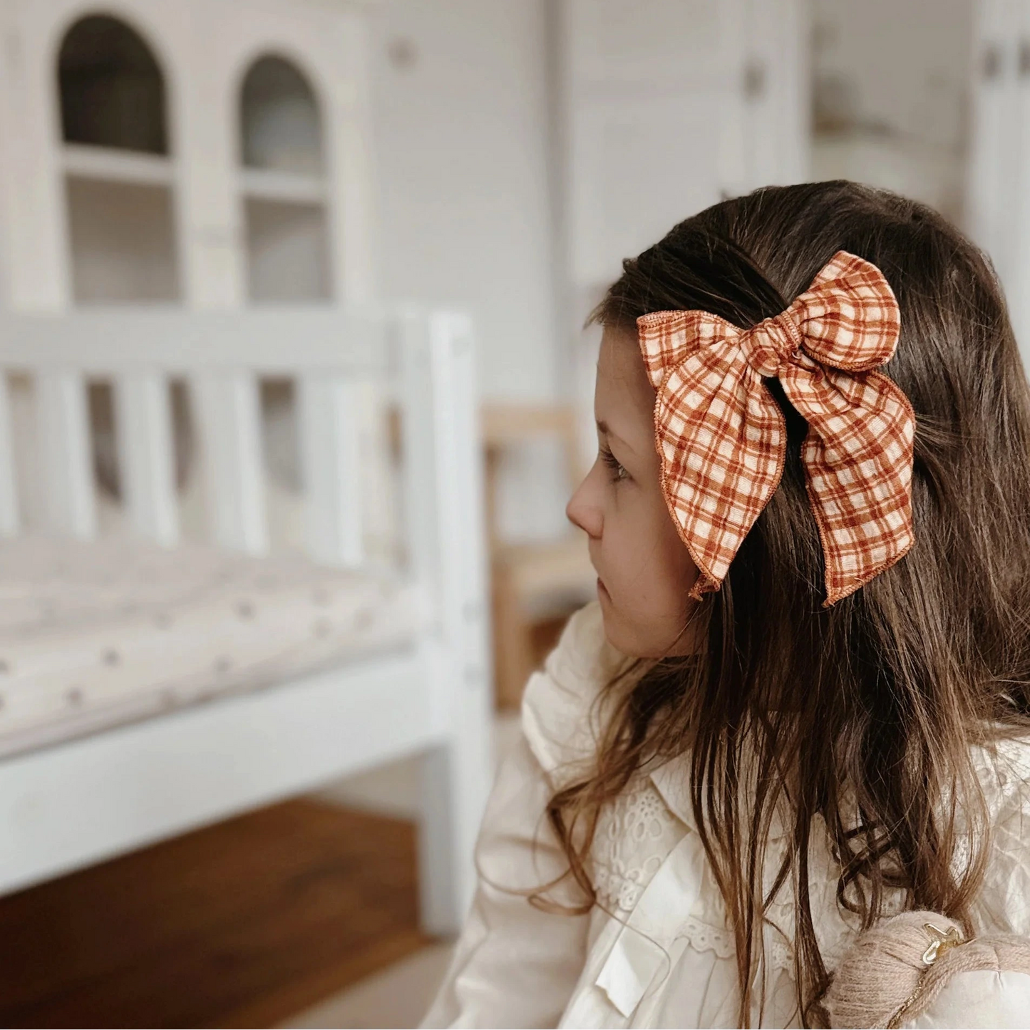Matu Bante Honey Plaid, Fable Bow Clip, Mrs.Ertha