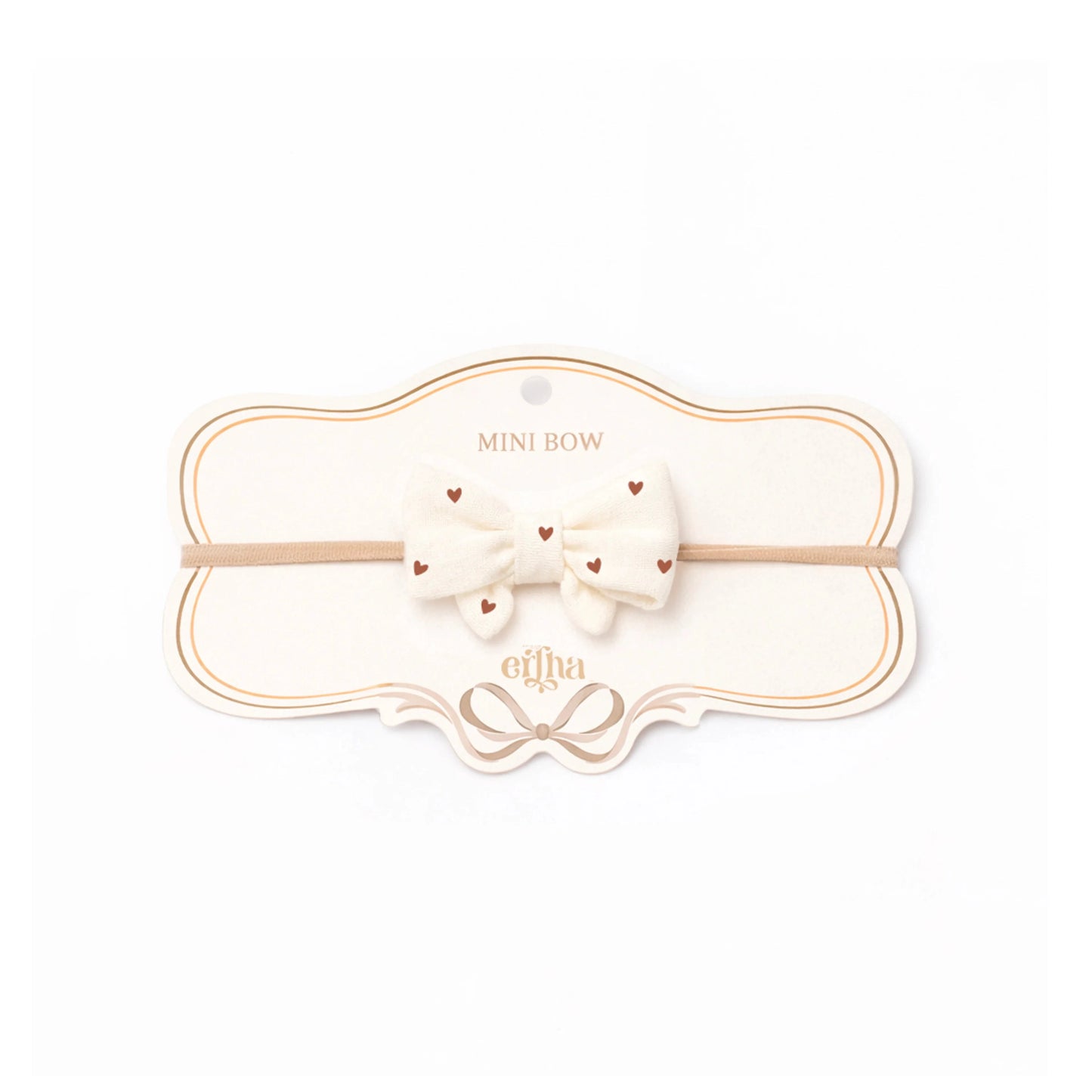 Galvas bante mazuļiem, Little Bow Headband Tiny Hearts, Mrs.Ertha