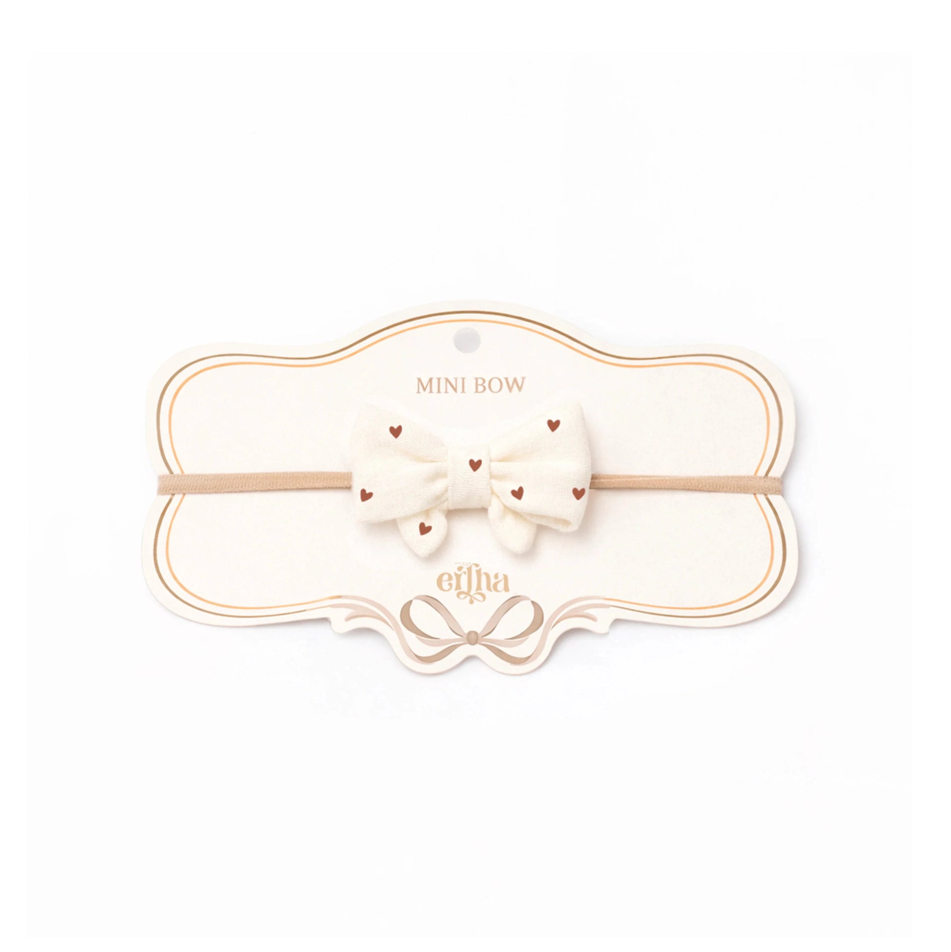 Galvas bante mazuļiem, Little Bow Headband Tiny Hearts, Mrs.Ertha