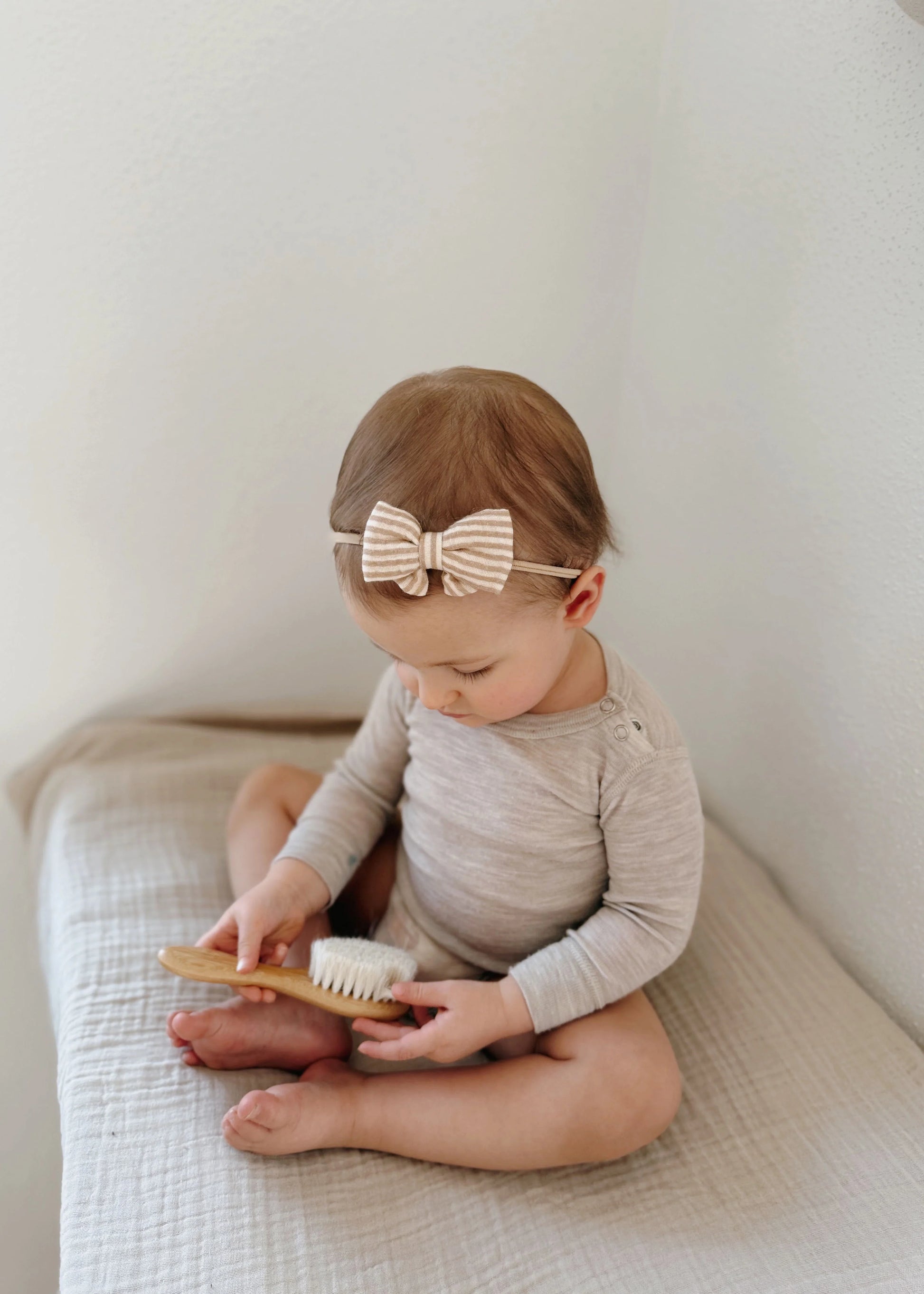 Galvas bante mazuļiem, Little Bow Headband Toffee Lines, Mrs.Ertha