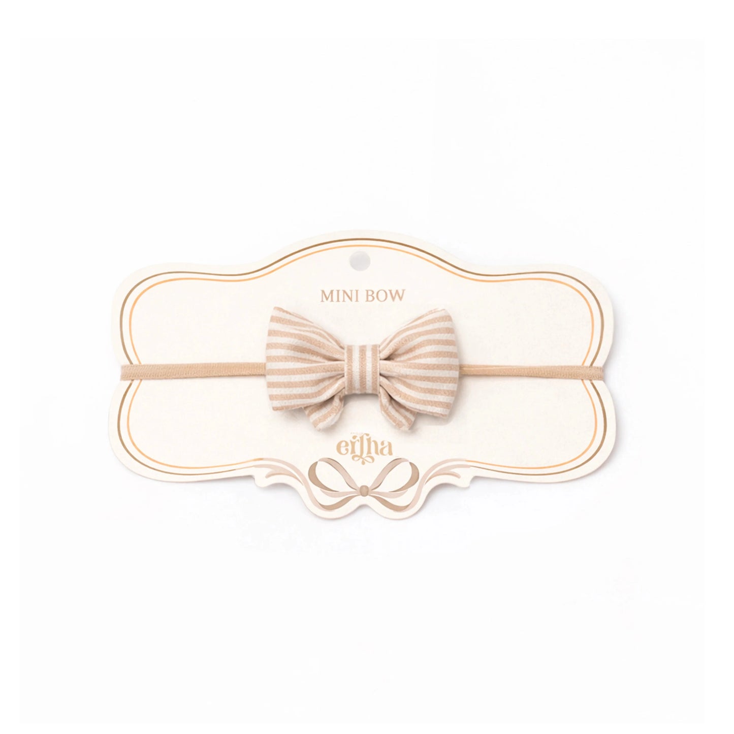 Galvas bante mazuļiem, Little Bow Headband Toffee Lines, Mrs.Ertha