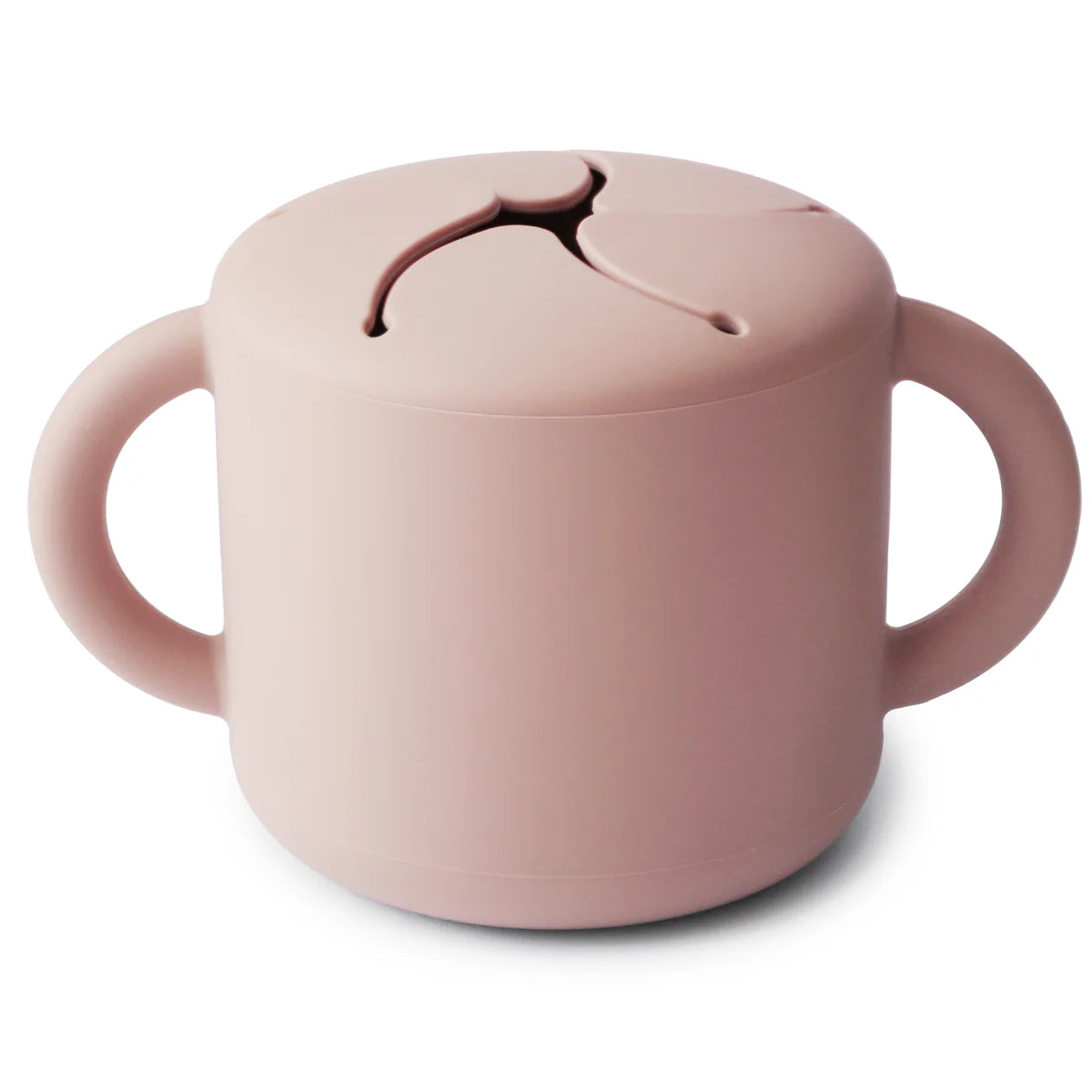 Silikona uzkodu trauciņš, Silicone Snack Cup Blush, rozā, Mushie