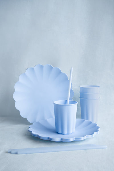 Zils galdauts, vienreizlietojams, Blue Tablecloth, 120x180cm