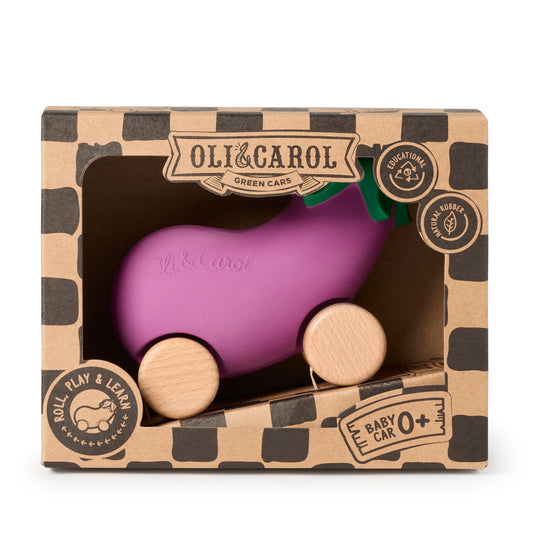 Auto Baklažāns ar trasīti, Emma the Eggplant Car, Oli&Carol