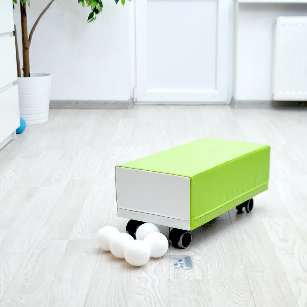 Mīkstie kluči uz riteņiem Mazais Sērfotājs,  Soft Play on Wheels, Oplay, red, OP08
