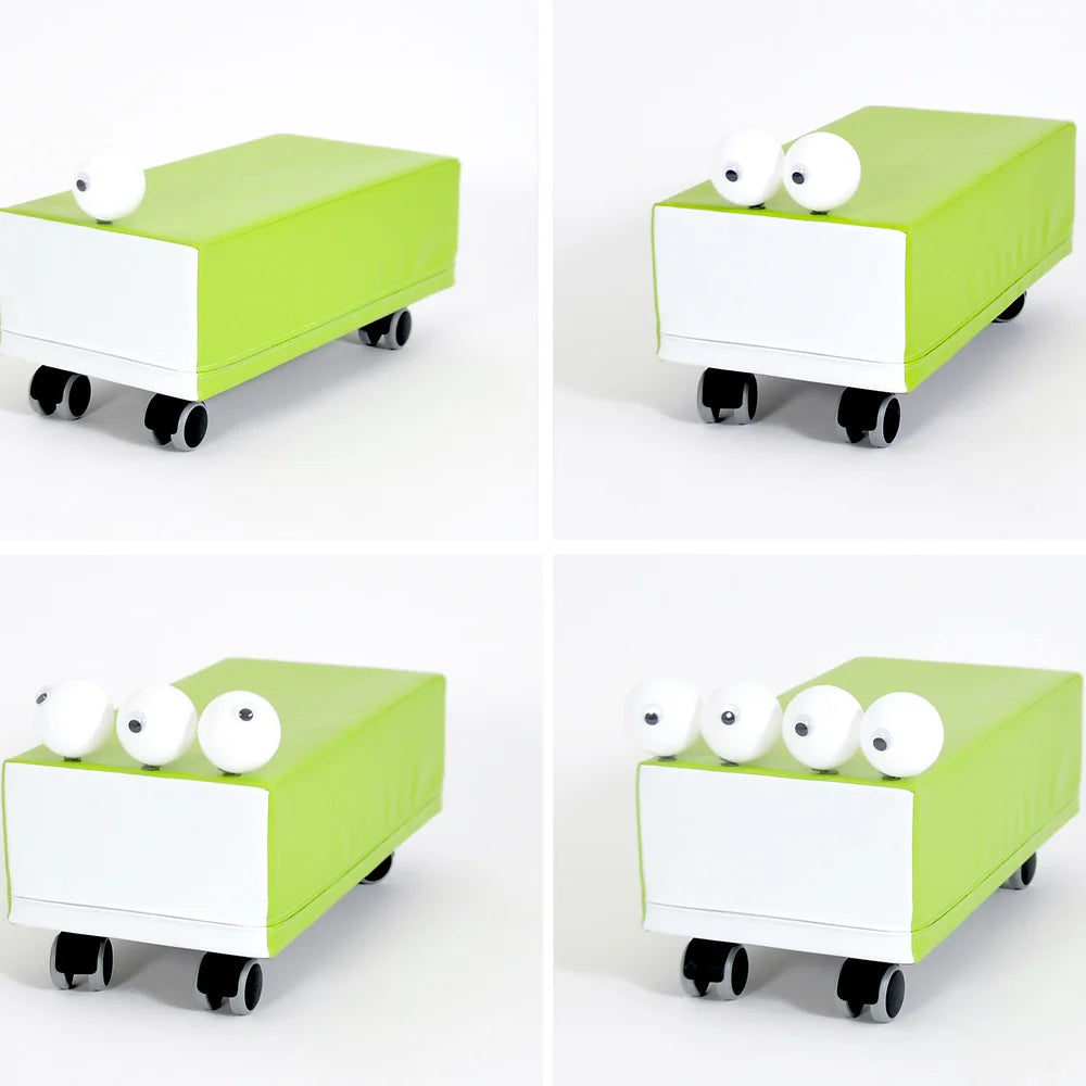 Mīkstie kluči uz riteņiem Mazais Sērfotājs,  Soft Play on Wheels, Oplay, red, OP08
