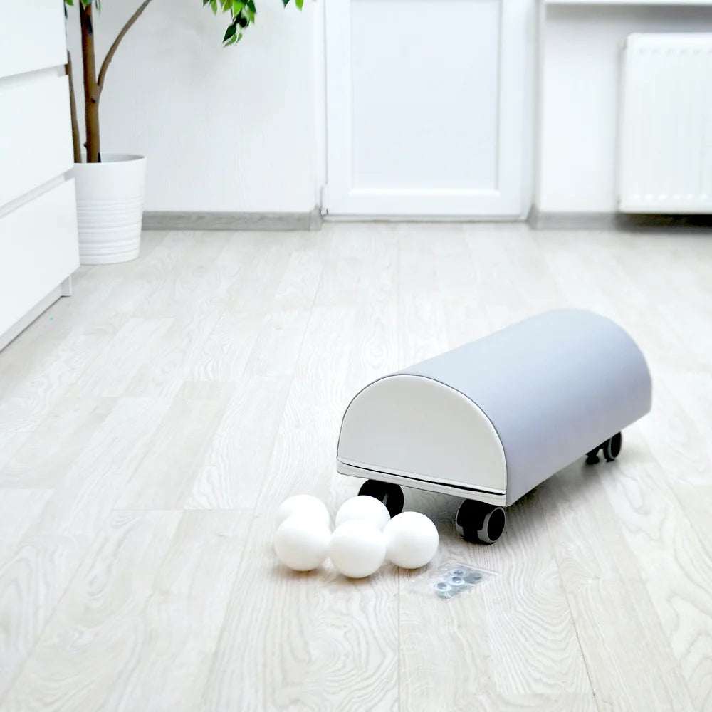 Mīkstie kluči uz riteņiem Mazais Sērfotājs,  Soft Play on Wheels, Oplay, grey, OP05