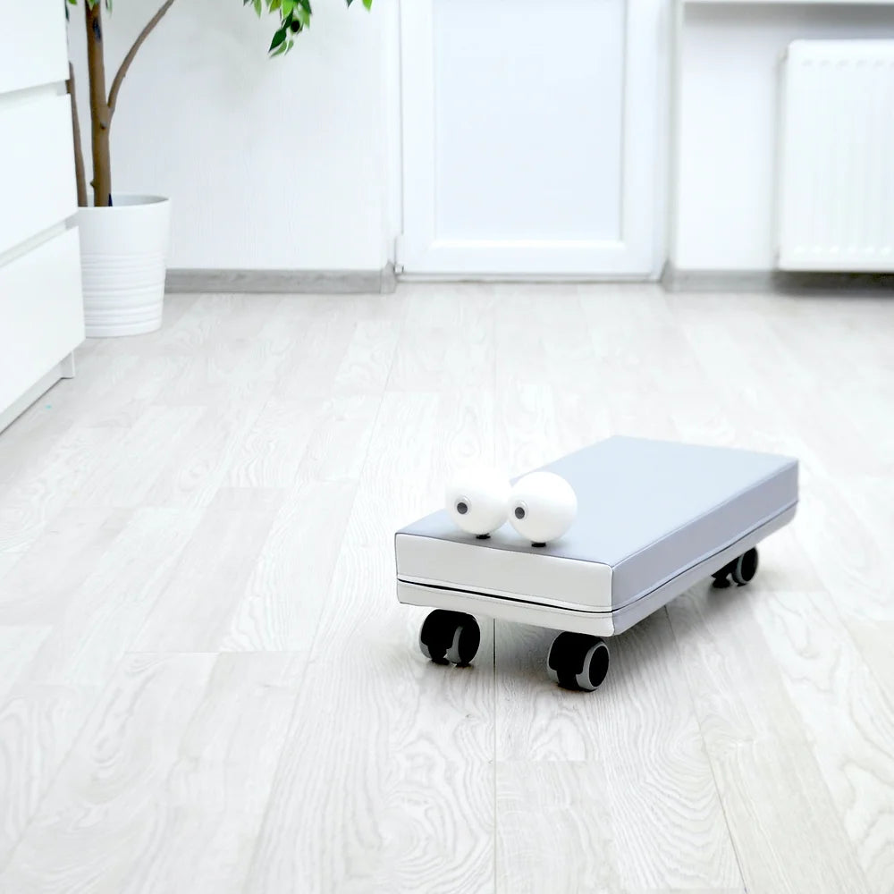 Mīkstie kluči uz riteņiem Mazais Sērfotājs,  Soft Play on Wheels, Oplay, grey, OP02
