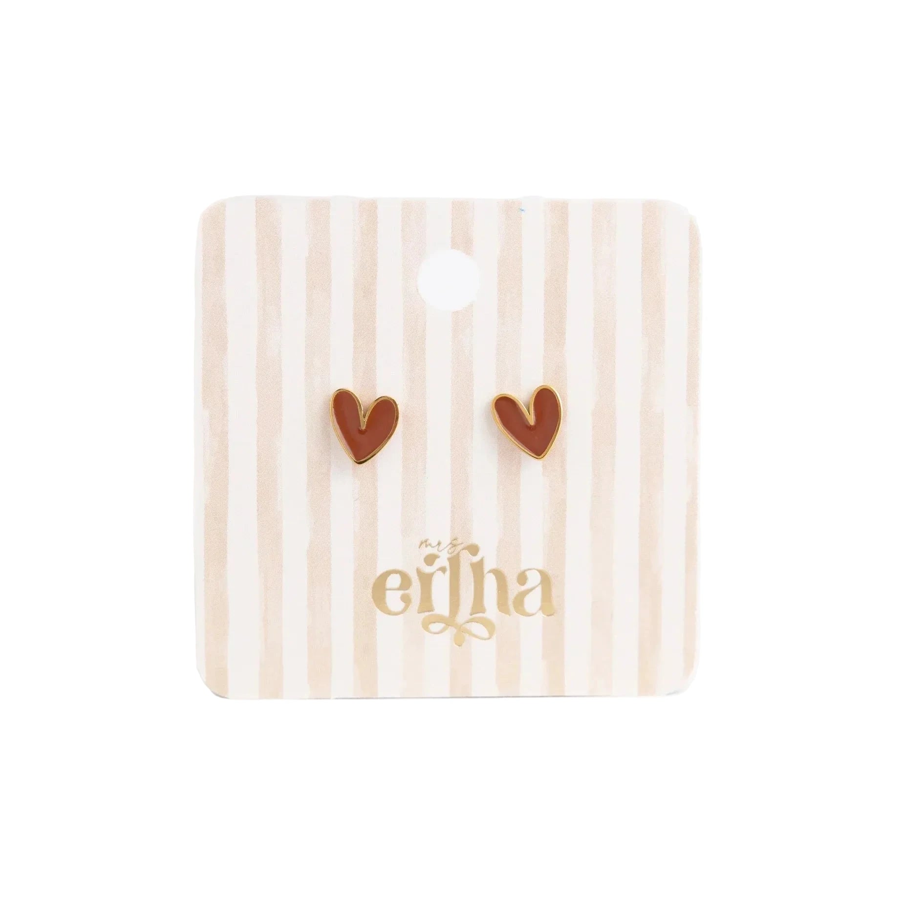 Bērnu auskari Organic Heart, Studs Earings, Mrs.Ertha, ER1424