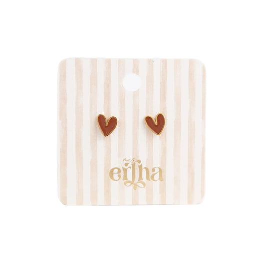 Bērnu auskari Organic Heart, Studs Earings, Mrs.Ertha, ER1424