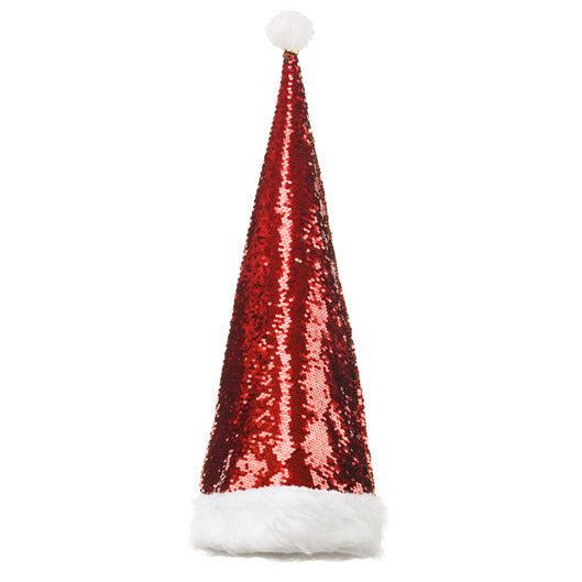 Garā Ziemassvētku rūķu cepure ar fliteriem, Santa's Hat, Party Deco, PH7