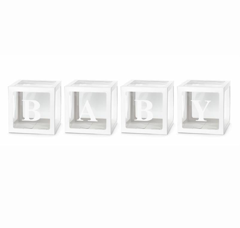 Balonu kastes, Balloon Boxes BABY, 30x30 cm, balts, PUDBAL1-008