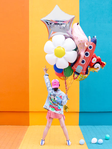 Liels folija balons Margrietiņa - pildāms ar gaisu vai hēliju, 97x103cm, Hēlija baloni Liepājā