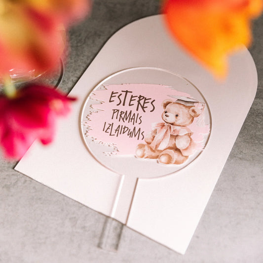 Bērnu dārza izlaidums - meitenītei - personalizēts kūkas dekors - toperis, Veco Dēļu Dekors