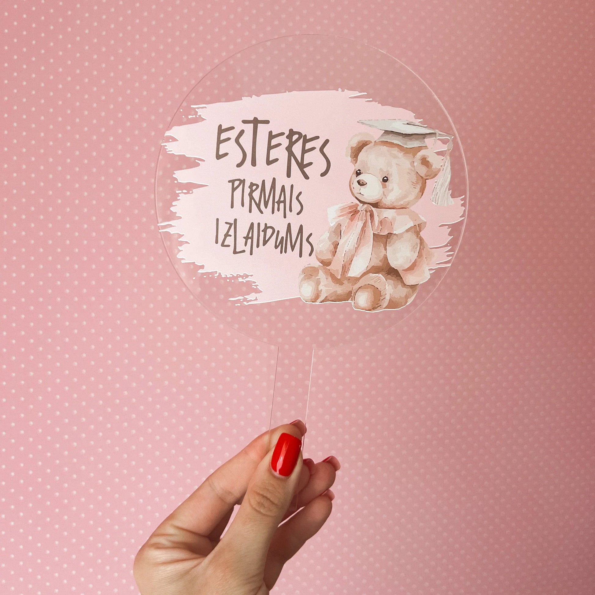 Bērnu dārza izlaidums - meitenītei - personalizēts kūkas dekors - toperis, Veco Dēļu Dekors