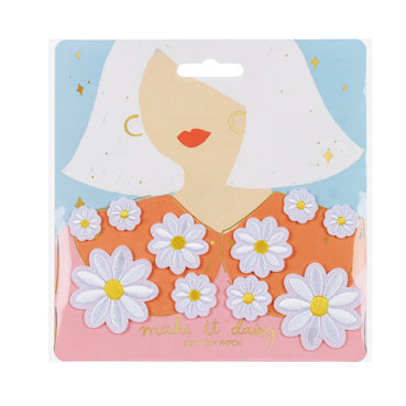 Piegludināmie izšuvumi Margrietiņas, Iron on Patches Daisy, Party Deco, NAP11