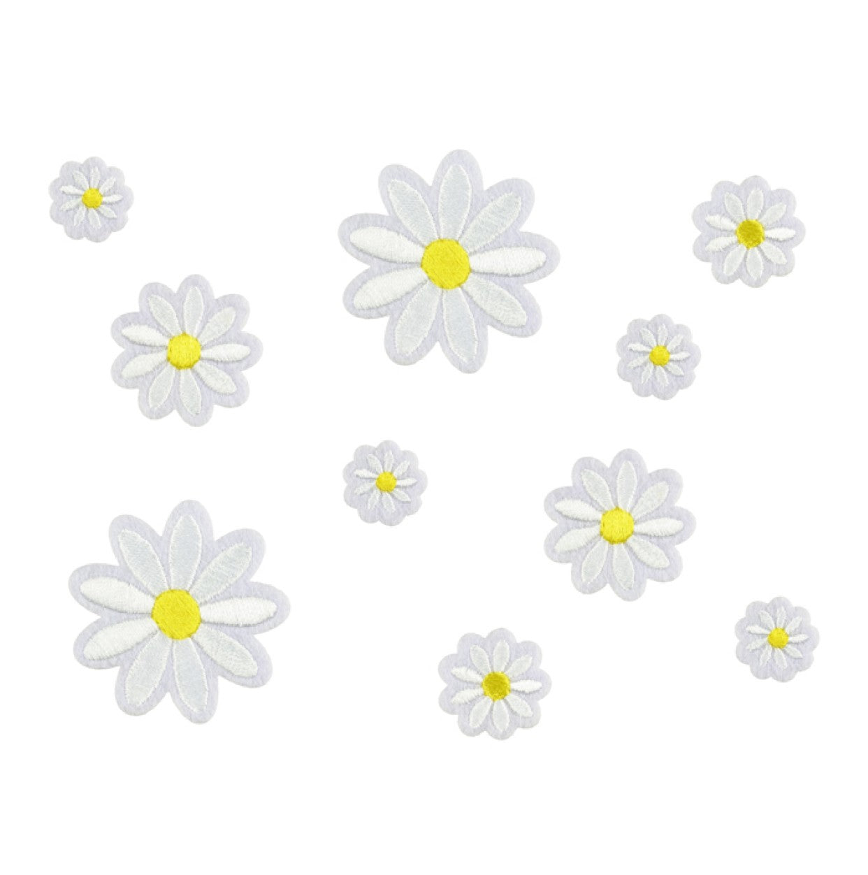 Piegludināmie izšuvumi Margrietiņas, Iron on Patches Daisy, Party Deco, NAP11