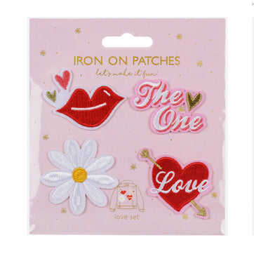 Piegludināmie izšuvumi Mīlestība, Iron on Patches Love, Party Deco NAP7