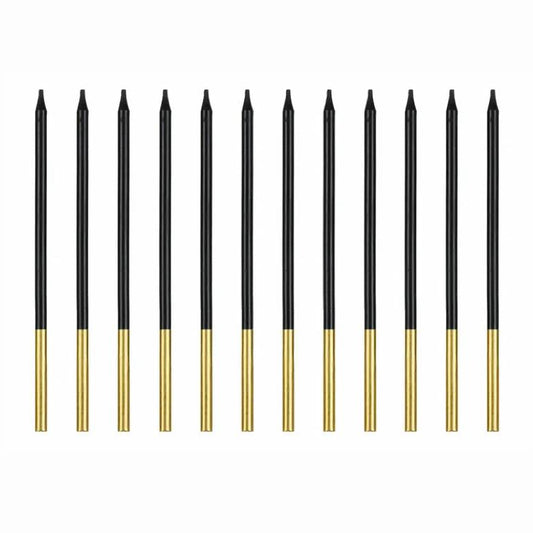 Svecītes kūkai - Melnas , Birthday Cake Candles Black, Plain, 14cm