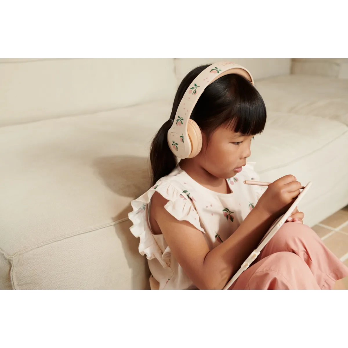 Bezvada austiņas bērniem Peach / Sea shell, Quinn Wireless Headphones, Liewood, LW19891-1232