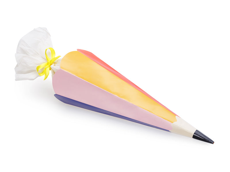 Dāvanu konuss Krītiņš, skolas saldumu tūta, Candy Cone Crayon, RNS1, Party Deco