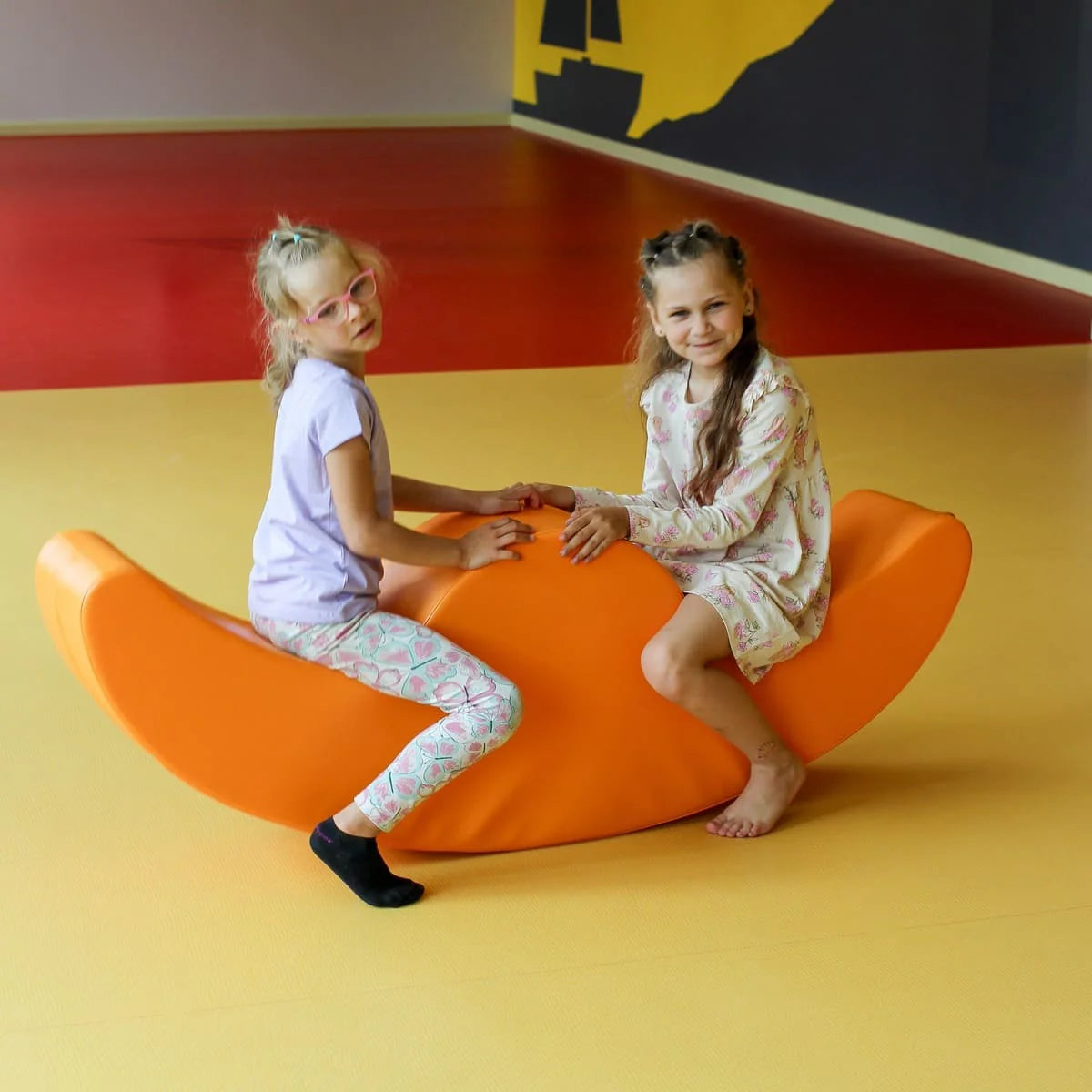 Dubultais šūpuļzirdziņš Buddy, Double Rocker Soft Play, IGLU - oranžs, R_BUDDY_4