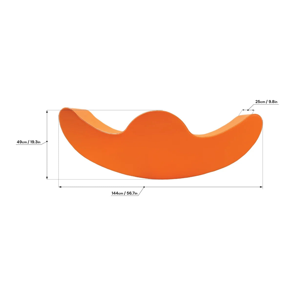 Dubultais šūpuļzirdziņš Buddy, Double Rocker Soft Play, IGLU - oranžs, R_BUDDY_4