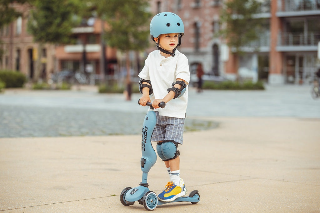 Bērnu aizsargu komplekts, zils, Protector Set Steel, Scoot and Ride, Size S