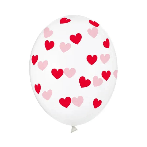 Balons -  Sirsniņas, Clear Balloon Hearts, caurspīdigs, 30cm, SB14C-228-099R