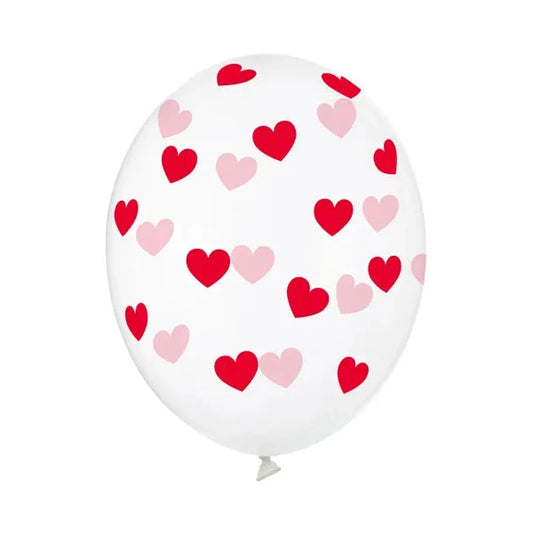 Balons -  Sirsniņas, Clear Balloon Hearts, caurspīdigs, 30cm, SB14C-228-099R