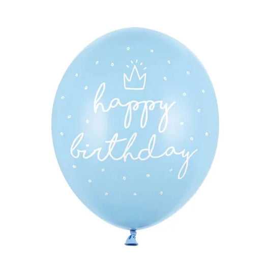 Balons - Happy Birthday, Blue, zils, 30cm