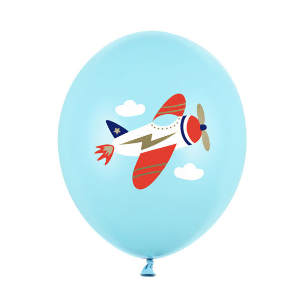 Balons - Lidmašīna, Plane Balloon, Light Blue, zils, 30cm
