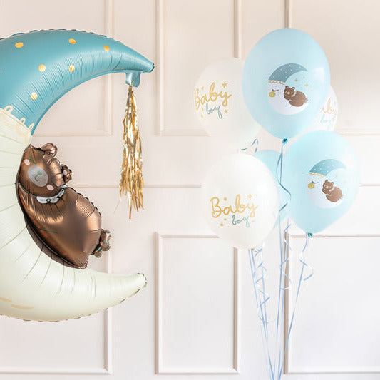 Balons - Lācis uz mēness, Light Misty Blue, zils, 30cm