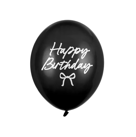 Balons - Happy Birthday Bows, Black, melns, 30cm, SB14P-362-000