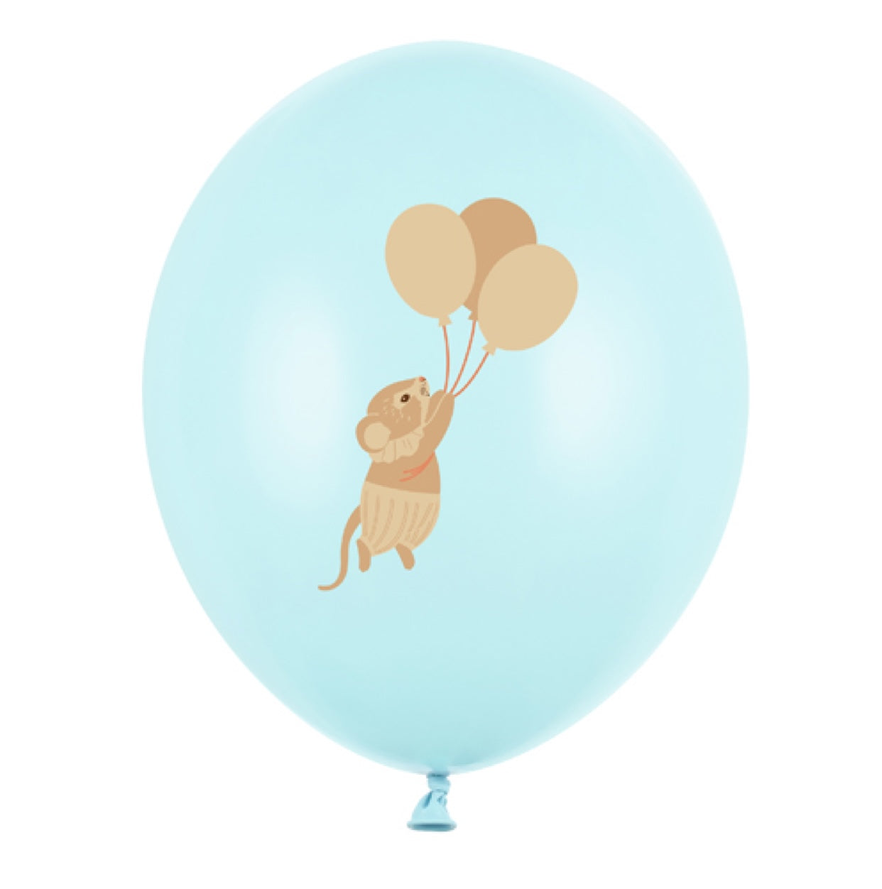 Balons - Pele, Mice Balloon, Light Blue, zils, 30cm