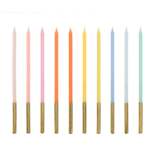 Svecītes kūkai - Krāsainas, Birthday Cake Candles Mix, Plain, 14cm, SCD-3-000 