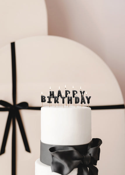 Svecītes kūkai Happy Birthday, Cake Candles, melnas, 2,5cm
Artikuls: SCS-13-010