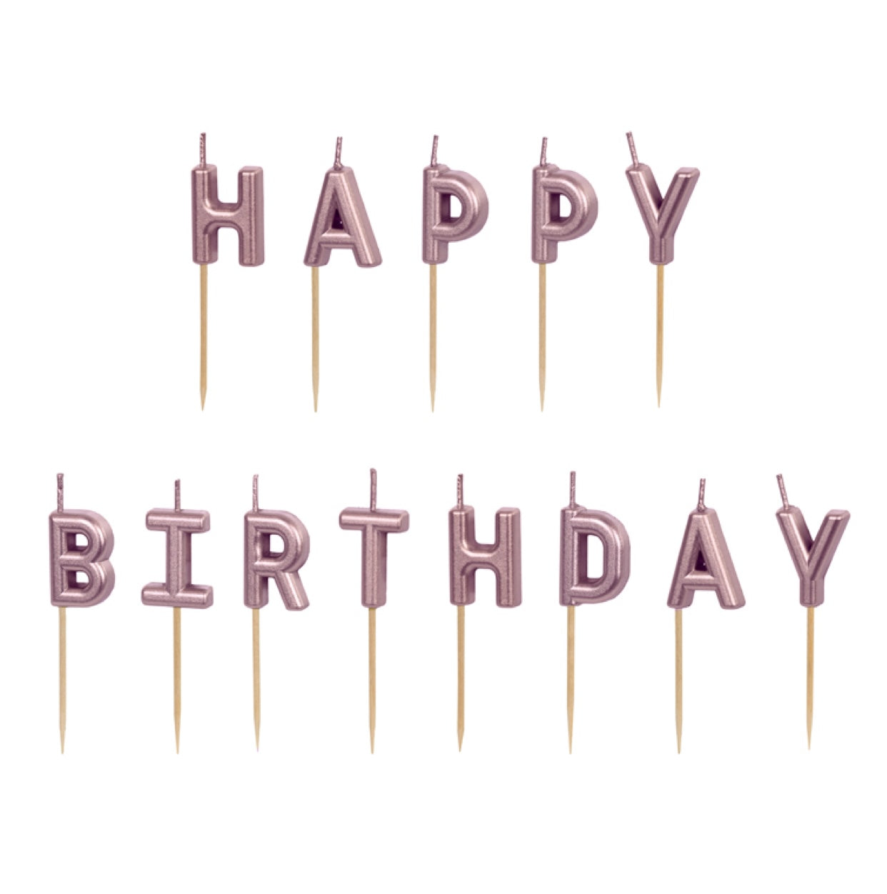 Svecītes kūkai Happy Birthday, Cake Candles, rozā zelta, 2,5cm
Artikuls: SCS-13-019