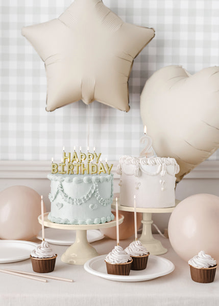 Svecītes kūkai Happy Birthday, Cake Candles, zelta, 2,5cm
Artikuls: SCS-13-019