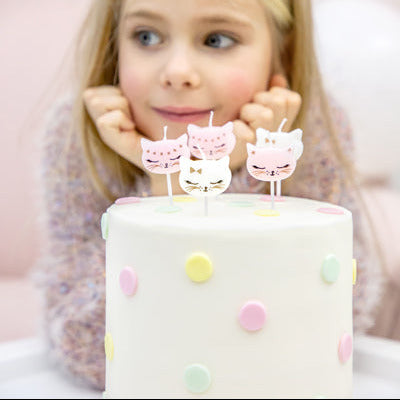 Dzimšanas dienas kūkas svecītes - Kaķīši, Birthday Cake Candles, Cat, SCS-4