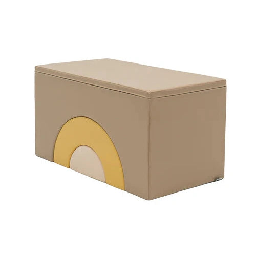 Minkšti blokeliai XL Rainbow Bridge minkštas žaidimų kambarys, IGLU - smėlio spalvos medaus spalvos