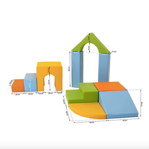 Mīkstie kluči Creativity Multifunctional Foam Play, IGLU - Light Multi Color, gaiši krāsains, SET_21_2